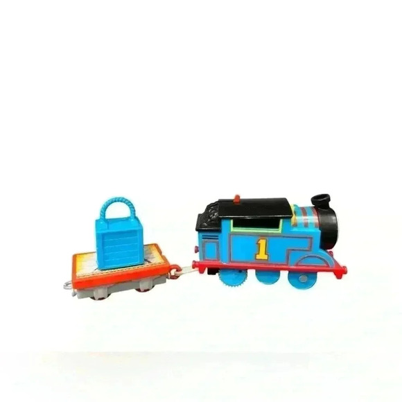 Two Fisher Price Motorized Thomas the Train Trains- Thomas w/ Car & Percy - Picture 3 of 7